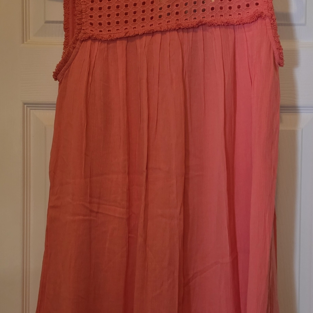 Tommy Bahama Coral Crochet Dress